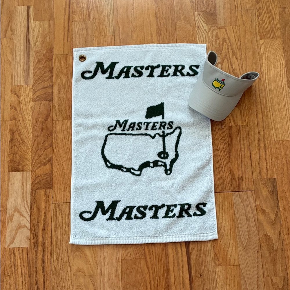 Masters Golf Towel and Visor Set